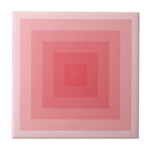 Rode Vierkante Geometrisch Tegeltje