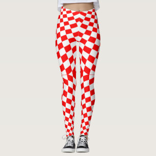 Rode vierkanten leggings