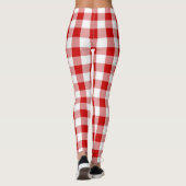 Rode vierkantjes leggings (Achterkant)