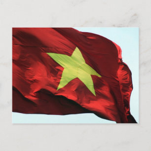 rode vietnam vlag briefkaart