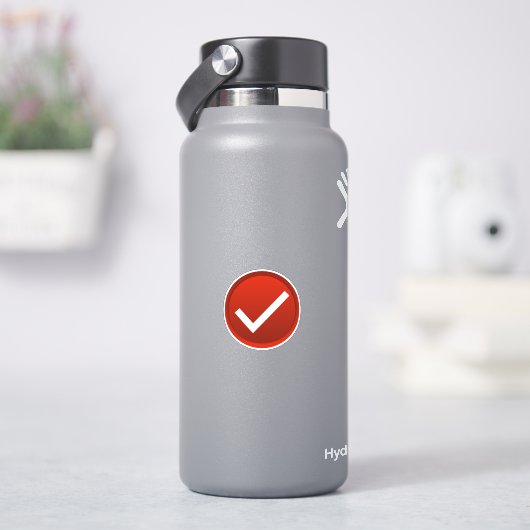 Rode vinkje sticker (HydroFlask)