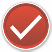 Rode vinkje sticker (Voorkant)