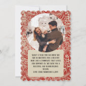 Rode Vintage Foto Kerst Kaart (Achterkant)