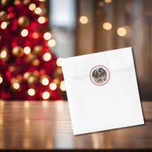 Rode Vintage Gingham Vakantiefoto Rond