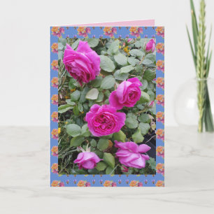 Rode Vintage Rozen Rozentuin bloemen Kaart