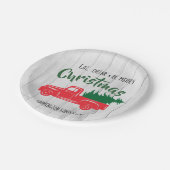 Rode Vintage Truck Rustic Christmas Paper Bord (Gekanteld)