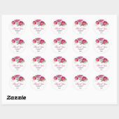 Rode Violet Pioen Bloemen Groen Dank u Sticker (Vel)