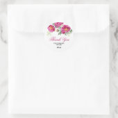 Rode Violet Pioen Bloemen Groen Dank u Sticker (Tas)