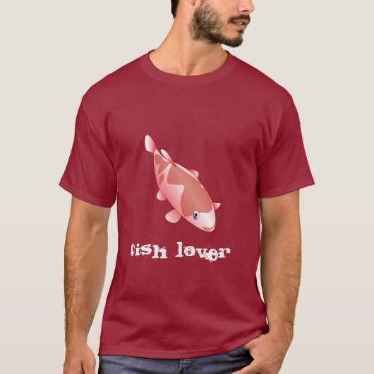Rode vis: VISLOVER T-shirt (Voorkant)
