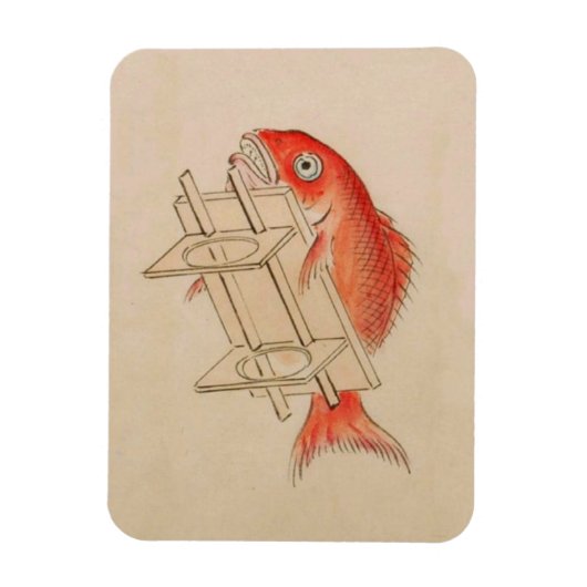 rode vis Yokai Magneet (Verticaal)