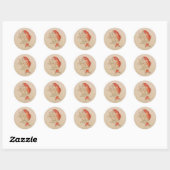  rode vis Yokai Ronde Sticker (Vel)