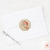  rode vis Yokai Ronde Sticker (Envelop)