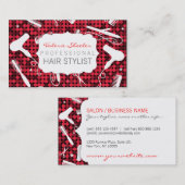 Rode Visitekaartjes voor warme haarlam (Voorkant / Achterkant)