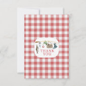 rode Vissen O-Fish-Ally één verjaardag Bedankkaart (Achterkant)