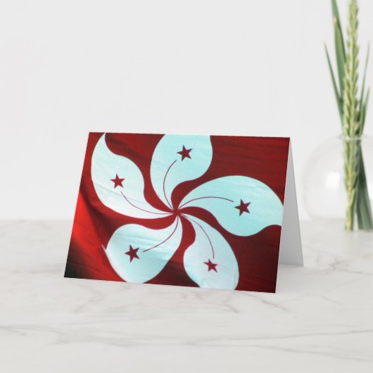 rode vlag hongkong kaart (Voorkant)