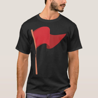 Rode Vlag Meme meisje retro T-shirt