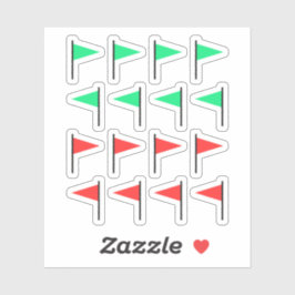 Rode vlaggen Groene vlaggen Sticker