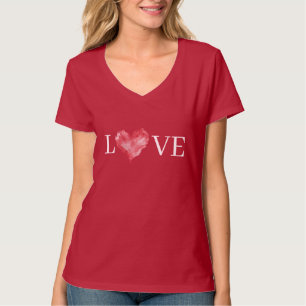 Rode Vlam Hart Liefde T-shirt