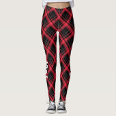 Rode vlecht leggings (Voorkant)