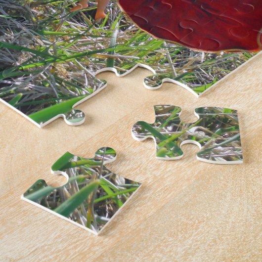 rode vleugelfee en daffodils legpuzzel (Zijkant)