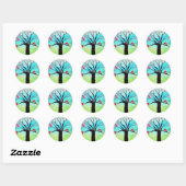 Rode vleugels ronde sticker (Vel)