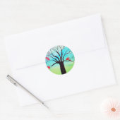 Rode vleugels ronde sticker (Envelop)