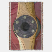 Rode Vliegtuig en Houten Propeller Gooi Deken (Voorkant Verticaal)