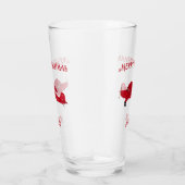  Rode Vliegtuig Merry Kerstmis Pint Soda Jar Glas (Rechts)