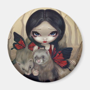 "Rode vlinder fretten" magneet