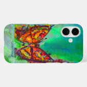 RODE VLINDER IN GROEN Case-Mate iPhone CASE (Achterkant (horizontaal))