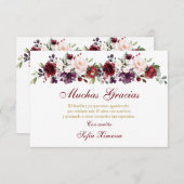 Rode Vlinder Quinceañera Bedankkaart (Voorkant / Achterkant)