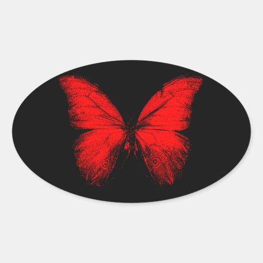 Rode Vlinder Stickers (Voorkant)