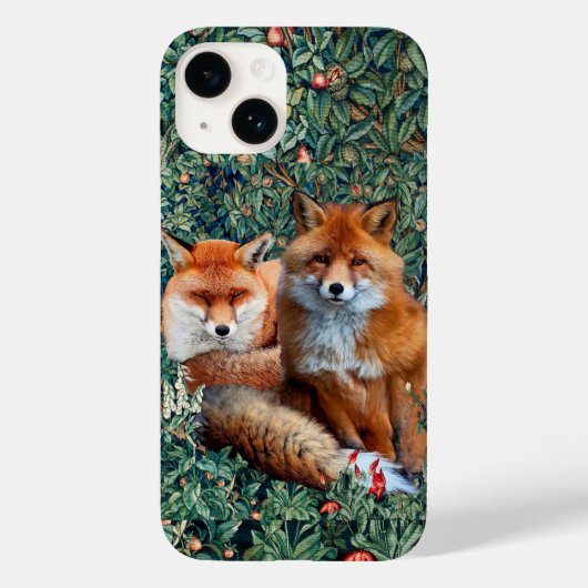 RODE VLOEISTOFFEN VAN GREENERY, FOLIAGE EN STROMEN Case-Mate iPhone CASE (Achterkant)