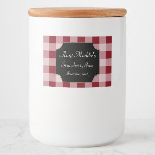 Rode Voedsel Kerstmis Inblikken Labels Gift Sticke Voedselcontainer Etiket