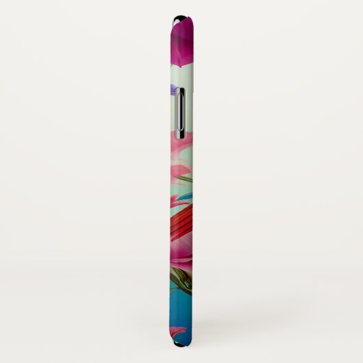 Rode vogel en bloemen Case-Mate iPhone case (Achterkant / rechts)