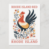Rode vogel van Rhode Island Reizen Briefkaart (Voorkant)
