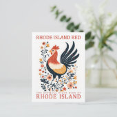 Rode vogel van Rhode Island Reizen Briefkaart (Staand voorkant)