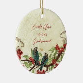 Rode  vogelbridesmaïde Ornamenten (Rechts)