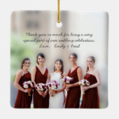 Rode vogelbridesmaïde Ornamenten (Achterkant)