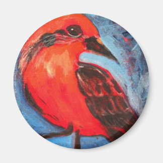 Rode vogelmagneet magneet