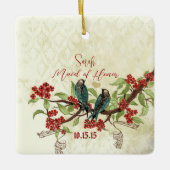 Rode  vogelmeid van Honor Ornamenten (Voorkant)