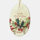 Rode  vogelmeid van Honor Ornamenten (Links)