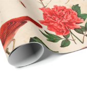 Rode vogelpest en paddenstoel cadeaupapier (Rol Hoek)