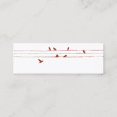 Rode vogels - Skinny Mini Visitekaartje (Achterkant)