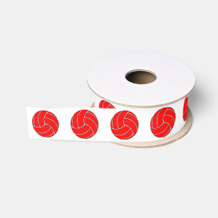 Rode volleyball Crossgrain Ribbon Grosgrain Lint