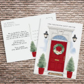 Rode voordeur verhuisbericht briefkaart