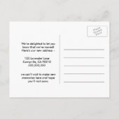 rode voordeur Wijzig adres huis Aankondigingskaart (Achterkant)