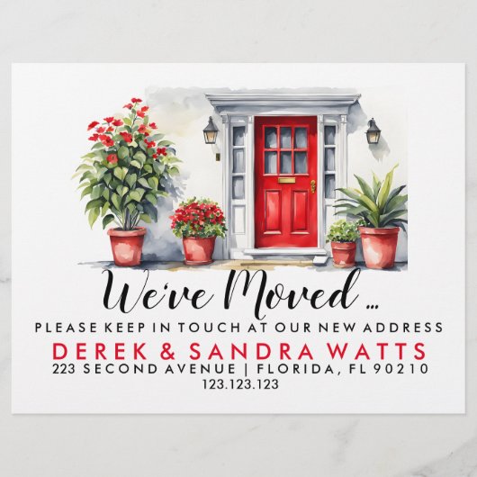 rode voordeur Wijzig adres huis Flyer (Voorkant)