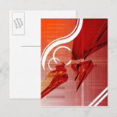 Rode voorwerpen met witte lijnen briefkaart (Voorkant / Achterkant)