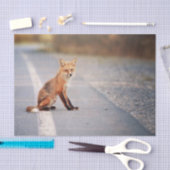 Rode vos aan de zijkant van de weg tissuepapier (Craft)